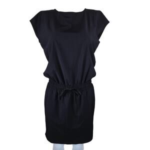 Albion Going Places Black Athletic Casual  Cap Sleeve Women’s Dress Medium